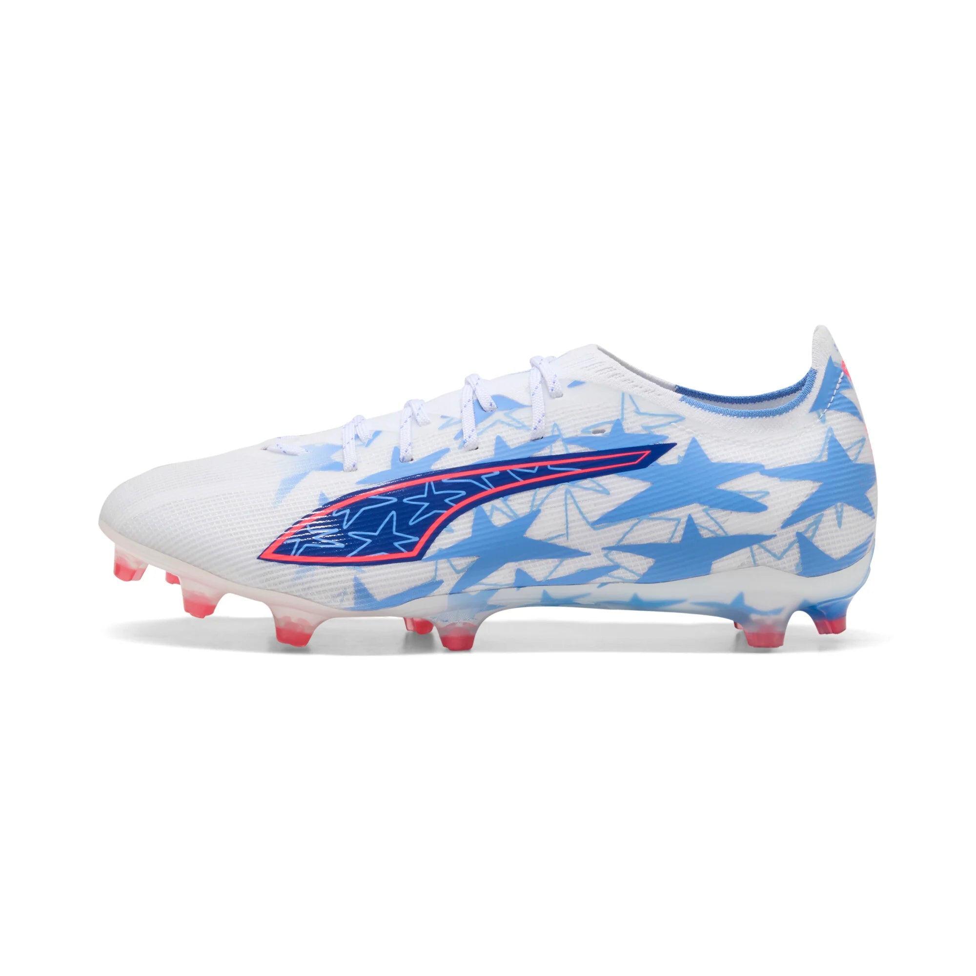 PUMA Ultra 6 Match KidSuper X CP FG AG Firm Ground Artificial Ground Mens Soccer Cleats White Pink Blue
