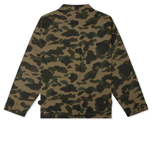 1st Camo Heavy Washed Multi Pocket Cargo L S Shirt Green