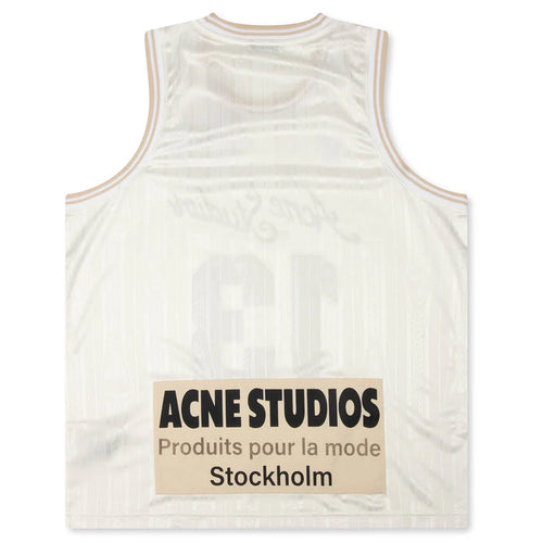Sports Jersey Tank Top White