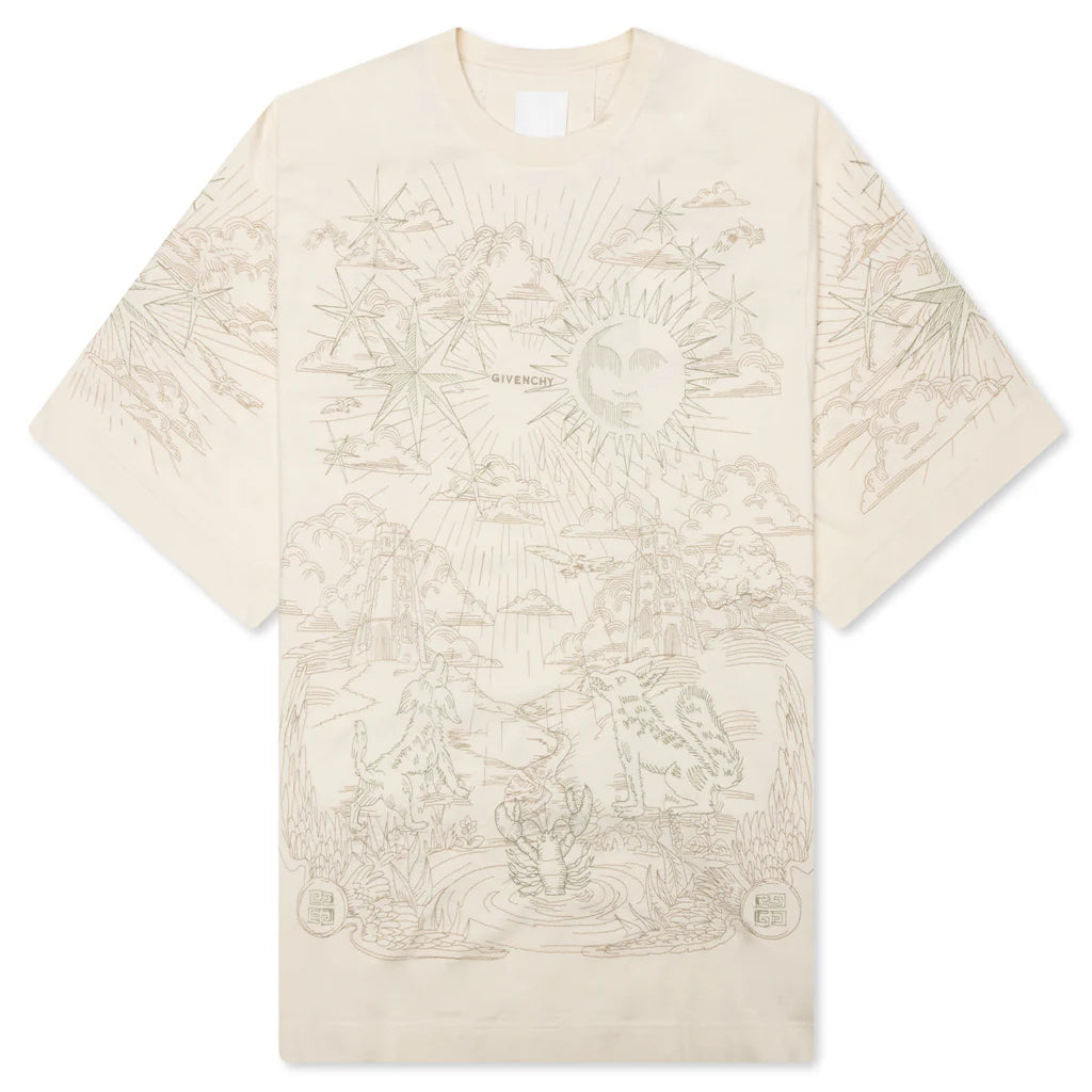 Tarot Print T Shirt Ivory
