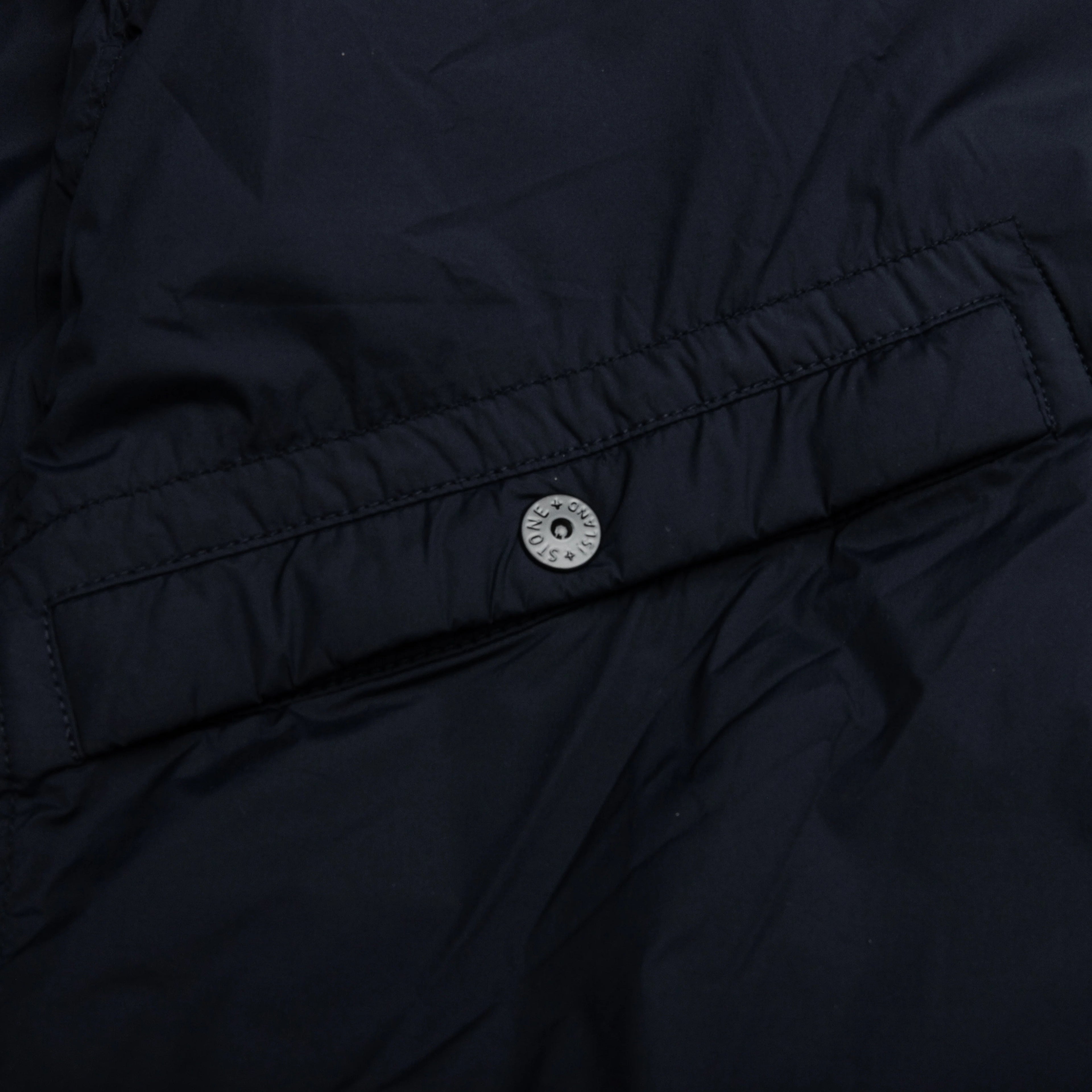 Skin Touch Nylon Bomber Jacket Navy Blue