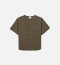 Field Day Baseball Mens Short Sleeve Shirt Olive