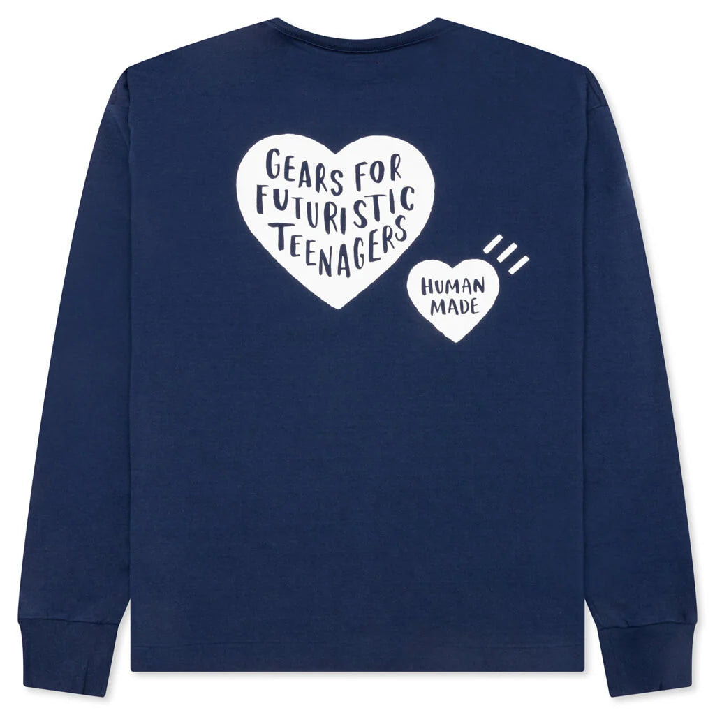 Graphic L S T Shirt 6 Navy