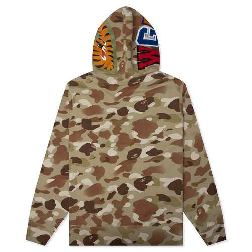 Graduation Camo Shark Full Zip Hoodie Beige