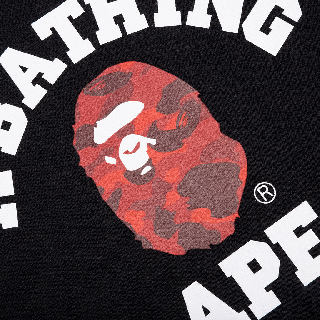 Color Camo College Tee Black Red