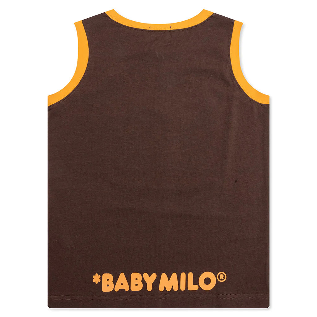 Kids Milo Face Tank Top Brown