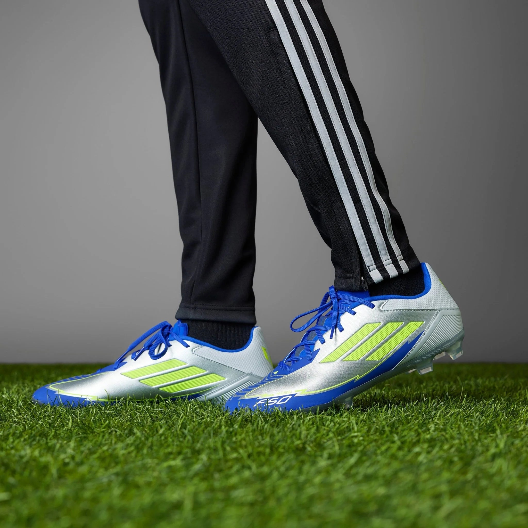 adidas F50 League Messi Firm Multi Ground Boots Silver Yellow
