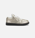 Air Jordan 1 Low SE Metallic Zinc Womens Lifestyle Shoe Metallic Zinc Summit White Velvet Brown Metallic Zinc