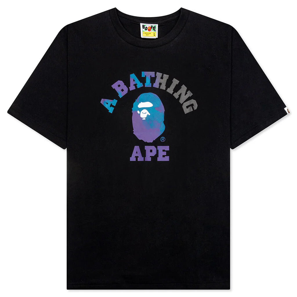 Tie Dye College Tee Black Black