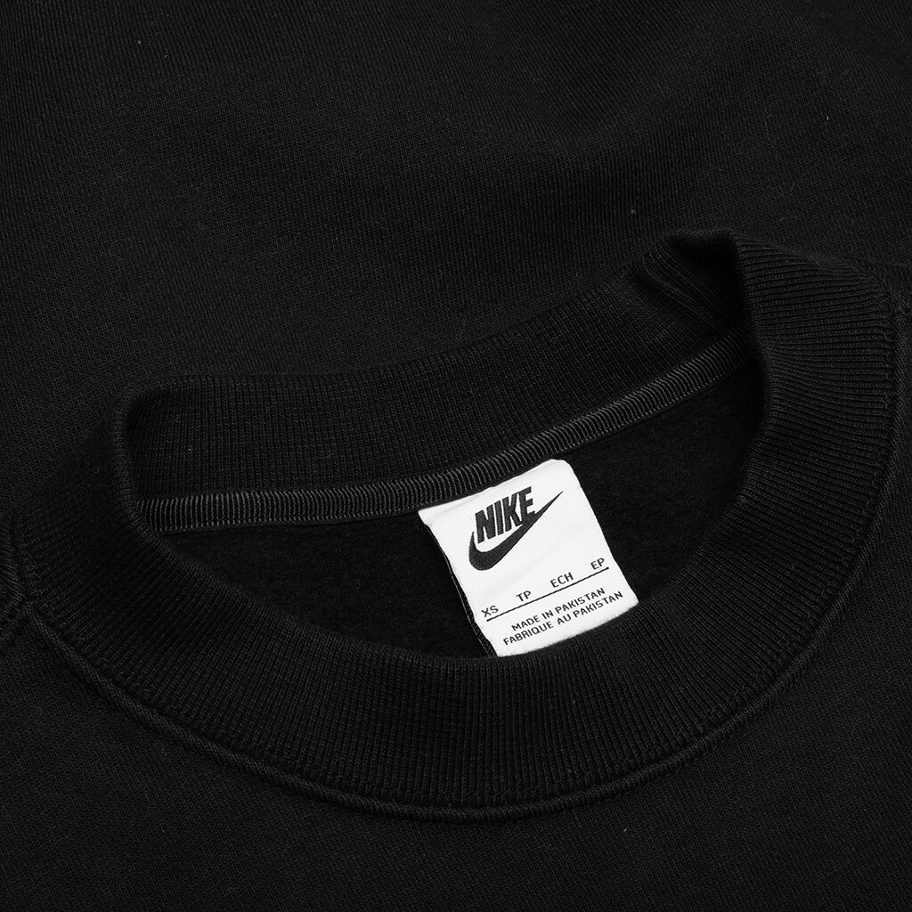 Nike x Stussy Washed Fleece Crew Neck Black Black Sail