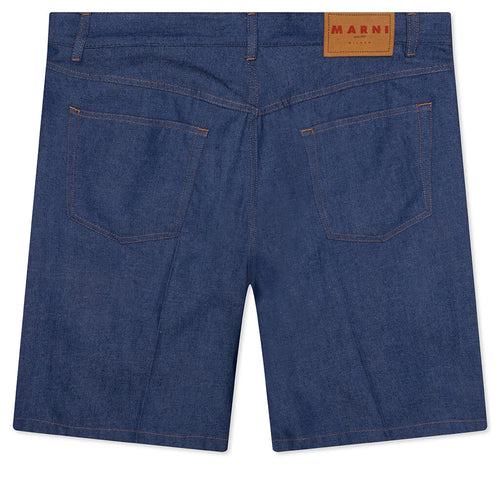 Denim Shorts with Trunakaroo Plaque Blue