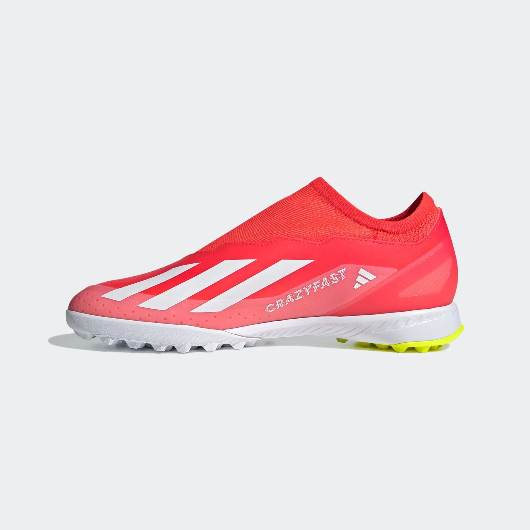 adidas X Crazyfast League Laceless TF Laceless Turf Boots Solar Red White Solar Yellow
