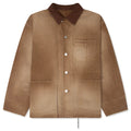 Utility Denim Jacket Dark Brown