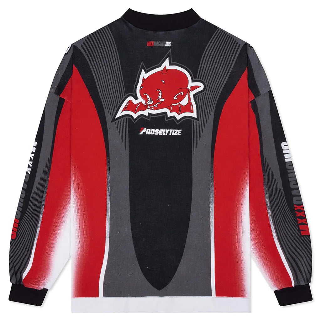 Motor Cycle L S Tee White