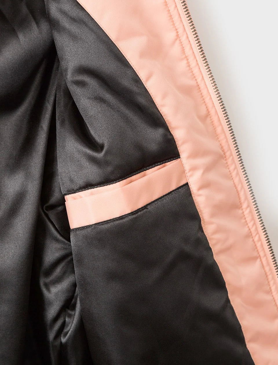 Stussy Flight Satin Bomber Jacket Mens Peach