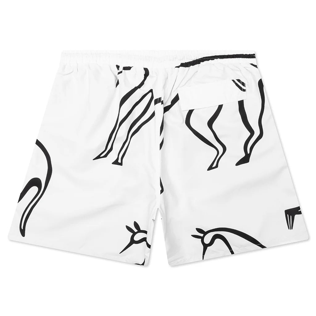 Yoga Walks Swim Shorts White