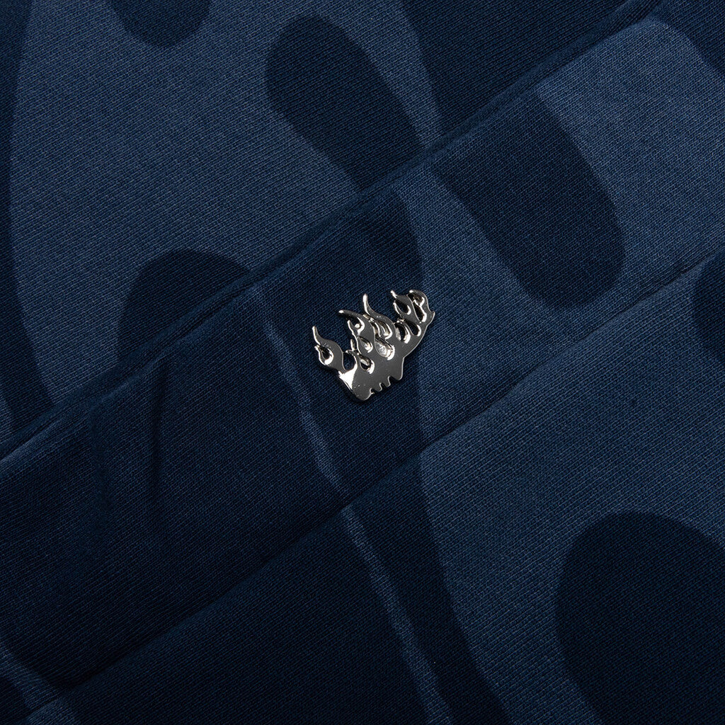 Snap Sweatpants with Flame Black