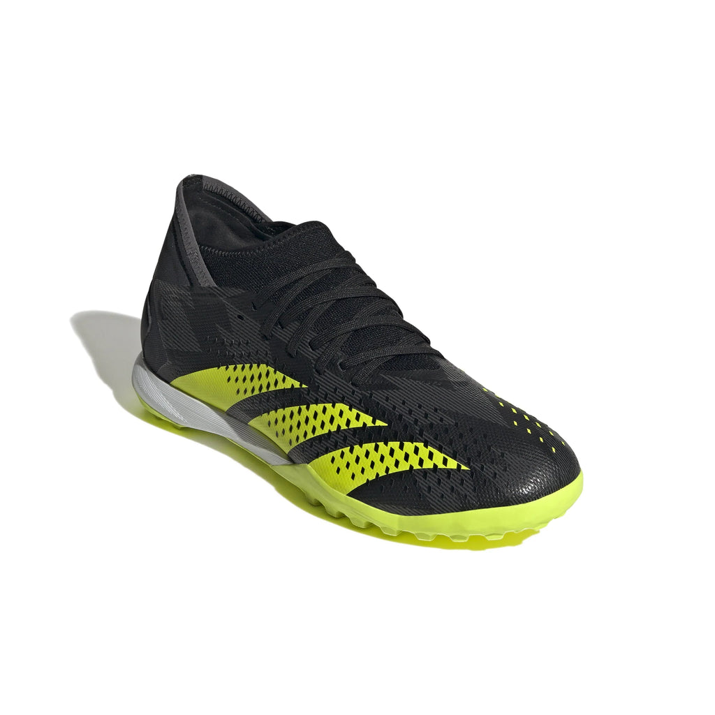 adidas Predator Accuracy Injection3 TF Turf Soccer Cleats Black Solar Yellow Grey Five
