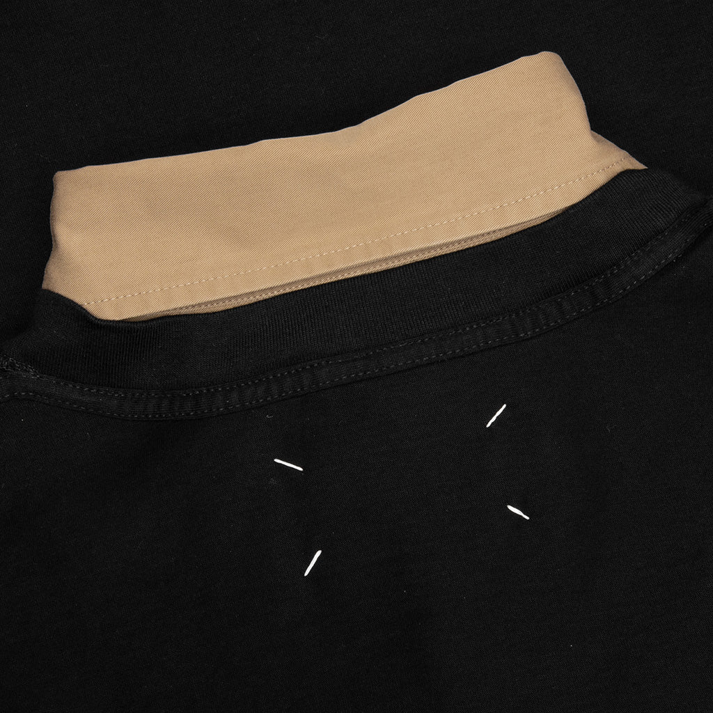 Layered Polo Shirt Black Camel