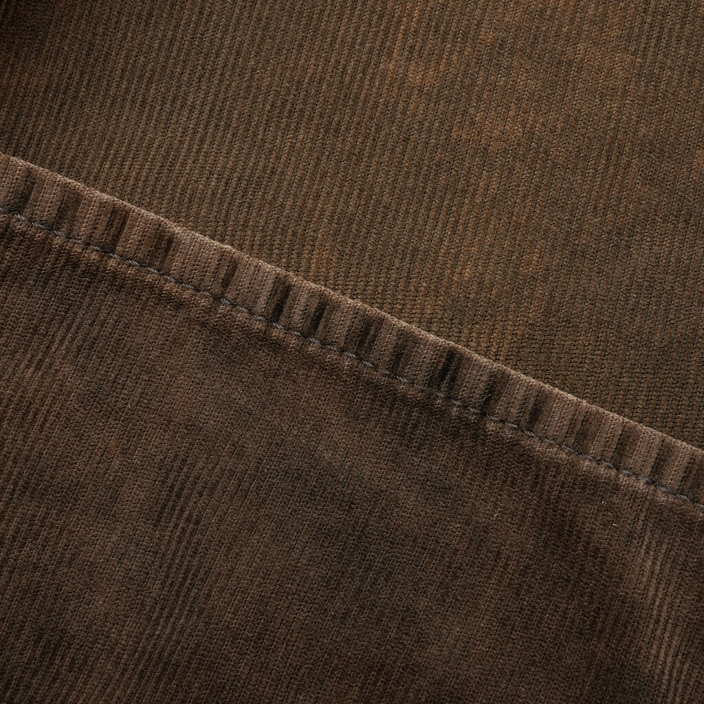 Stonewash Corduroy Trousers Olive Green