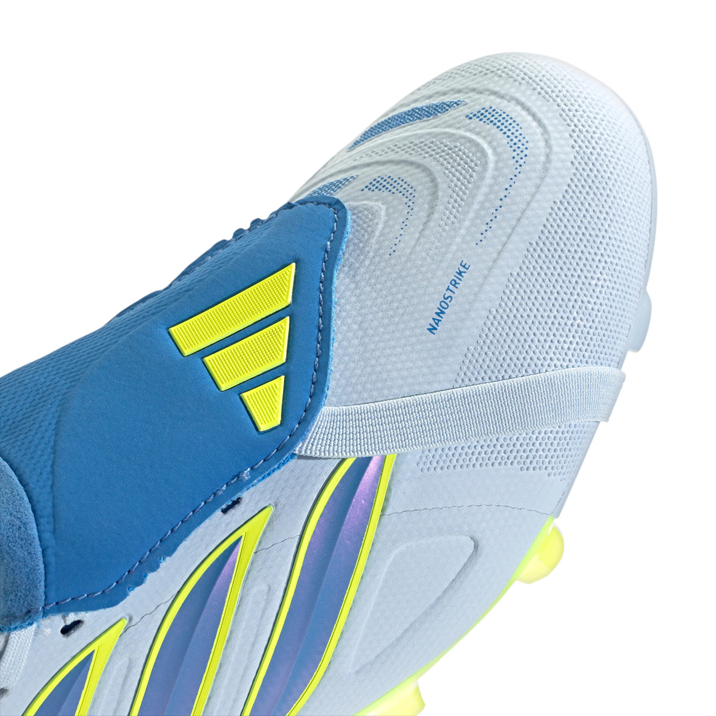 adidas Predator League Fold Over Tongue FG Firm Ground Mens Soccer Cleats Sky Blue Yellow