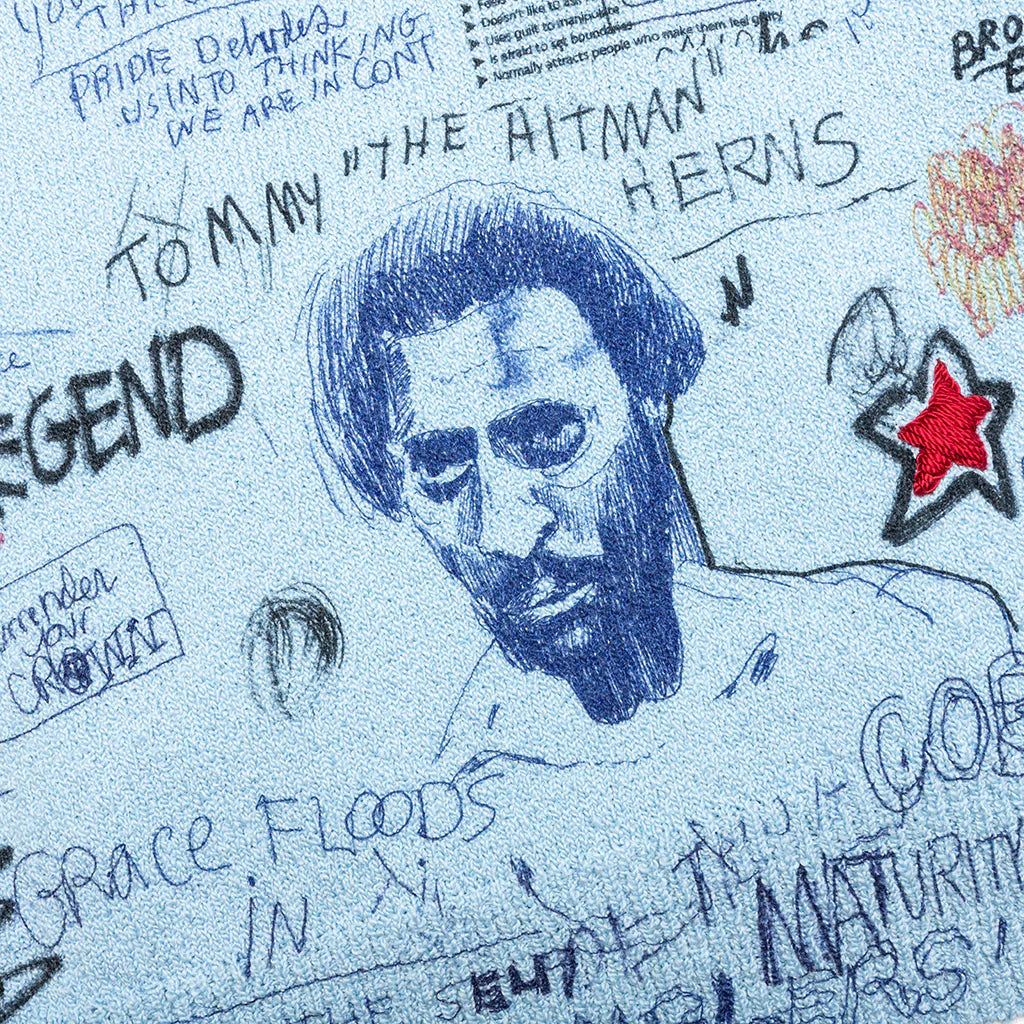 Booze Crooze Knit Sweater Baby Blue