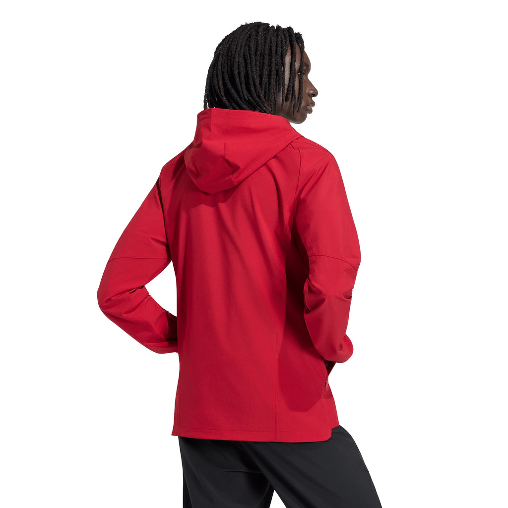 adidas Atlanta United FC Tiro Travel Full Zip Mens Soccer Windbreaker Red Gold