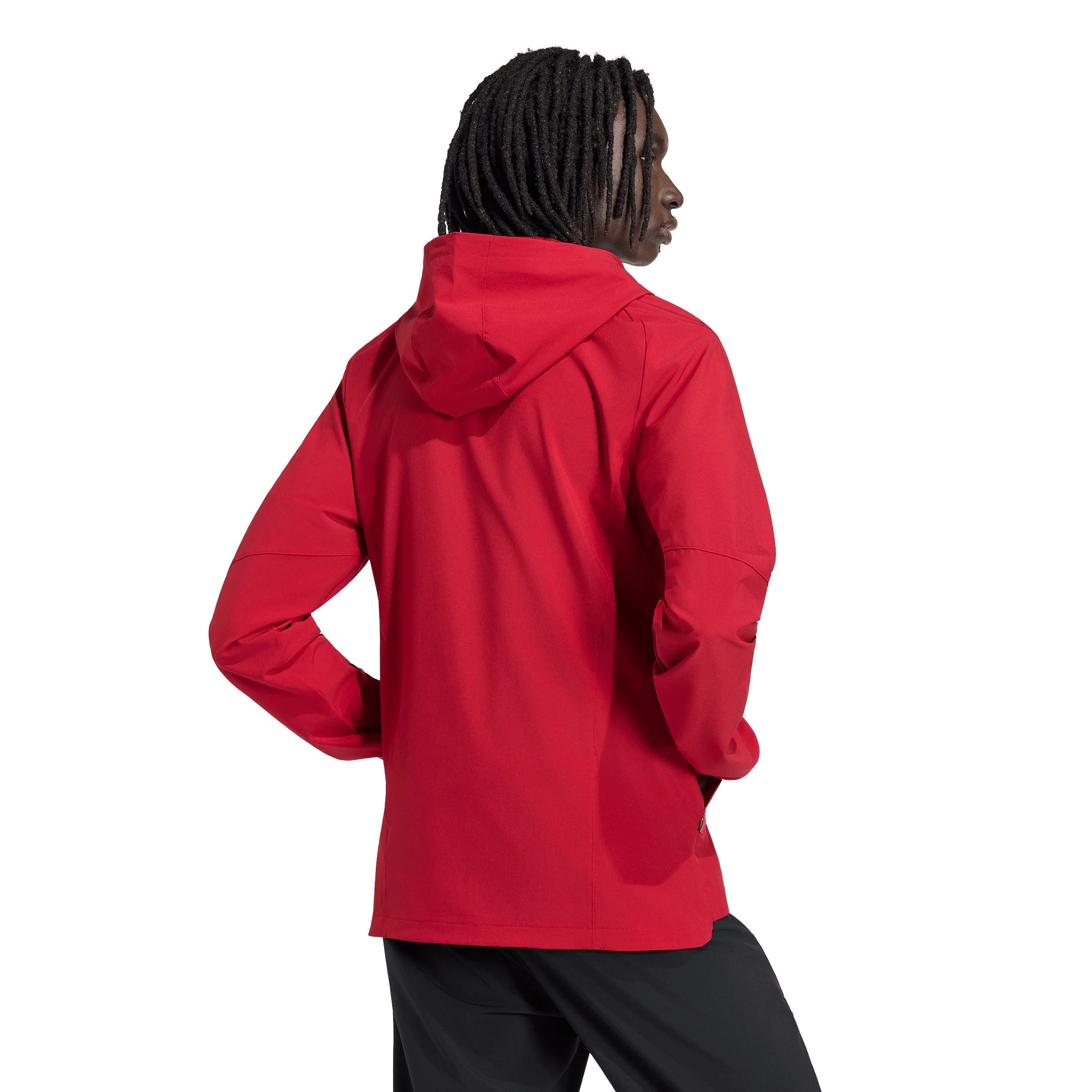 adidas Atlanta United FC Tiro Travel Full Zip Mens Soccer Windbreaker Red Gold