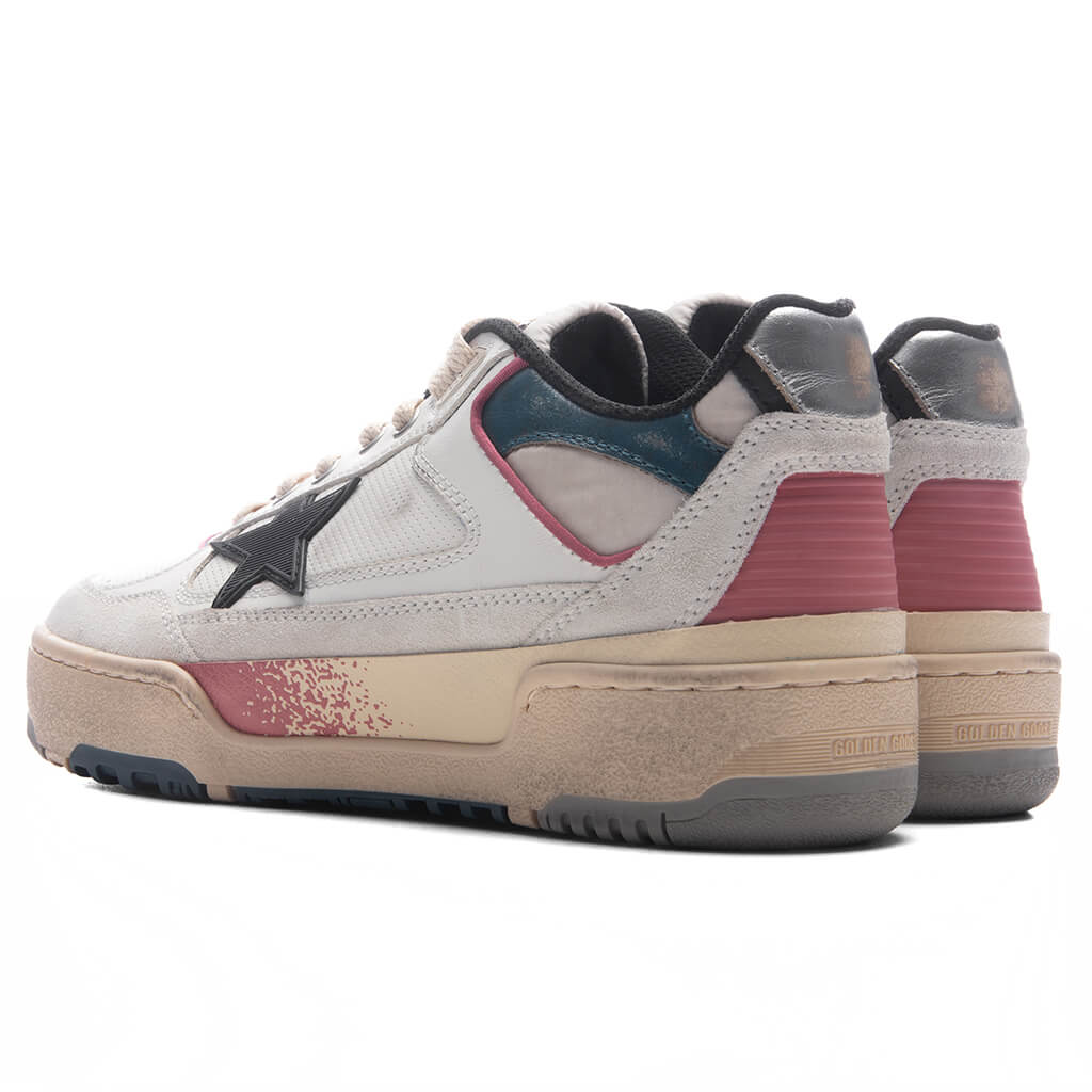 Womens Forty2 White Ottanio Black Mineral Red
