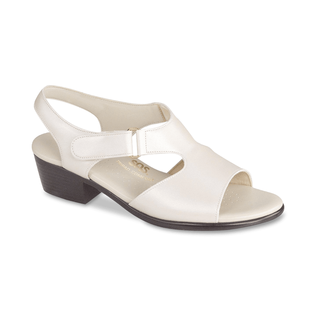 Women's Suntimer Heeled Sandal in Pearl Bone