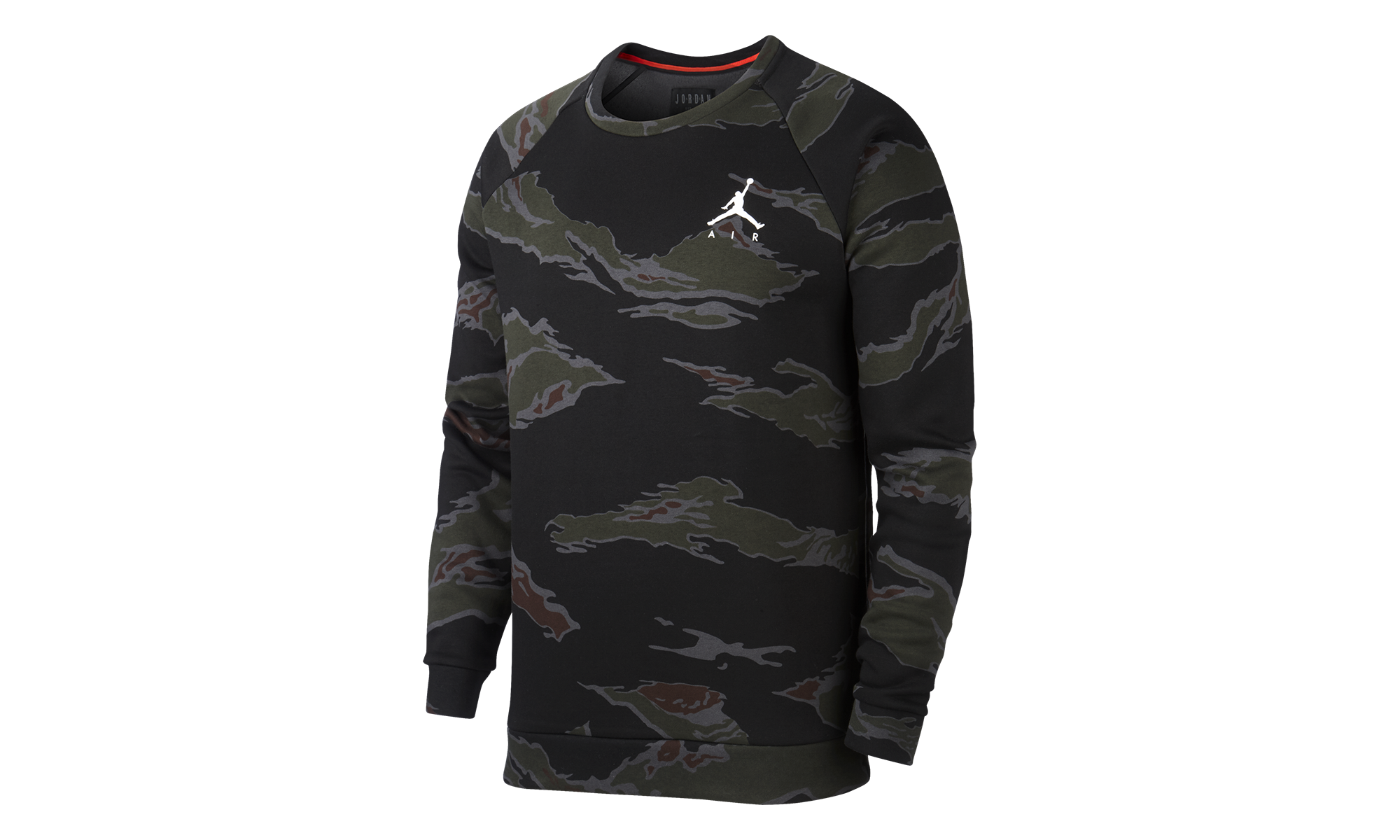 Jumpman Fleece Camo Crew Sweatshirt "Black" AV2310 010