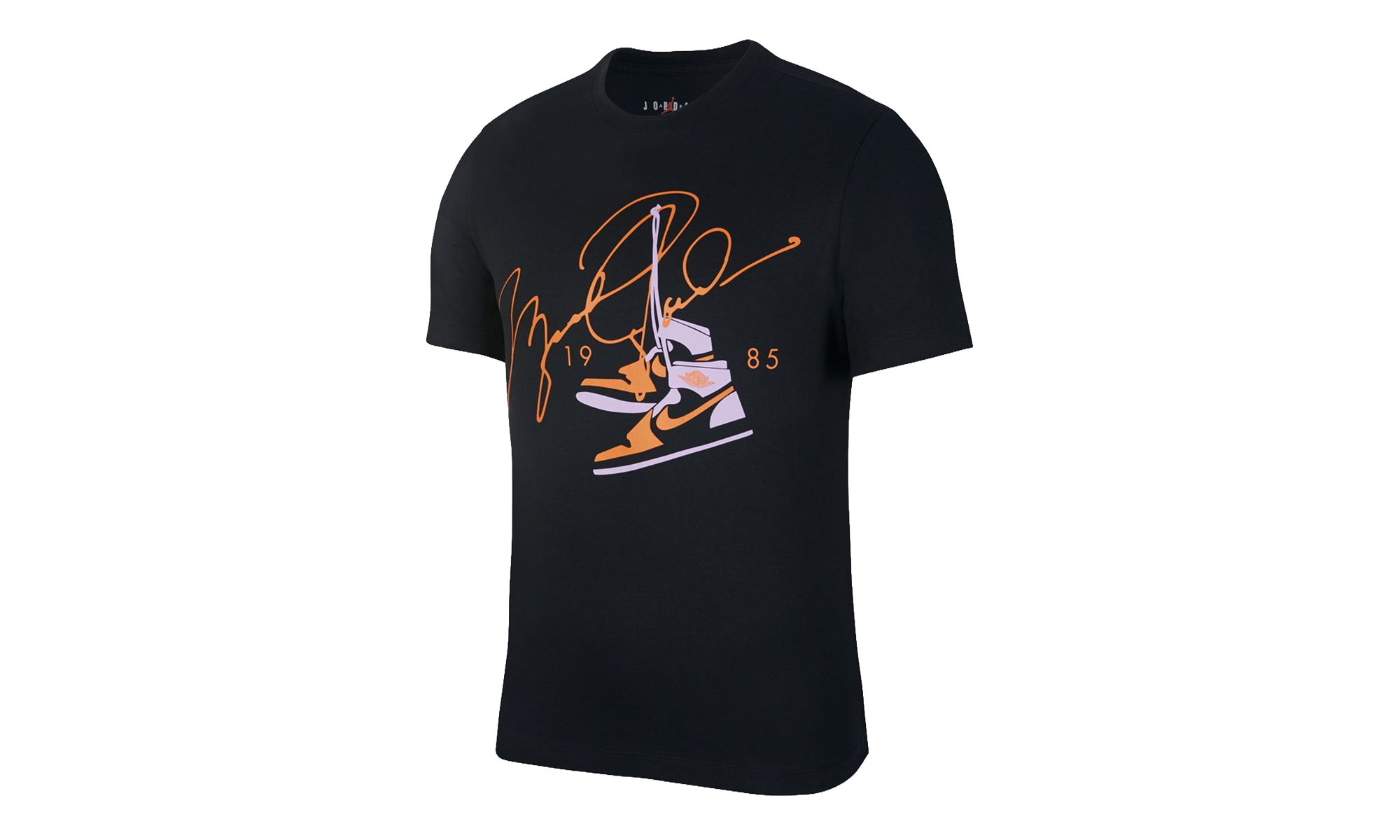 AJ85 Signature Short Sleeve Tee "Black / Red" BQ5538 010